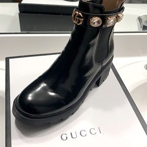 Gucci Leather Ankle Boot with Belt